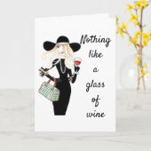 WEIN MACHT ES IHNEN UNSORGE, WIE ALT SIE SIND KARTE (Gelbe Blume)