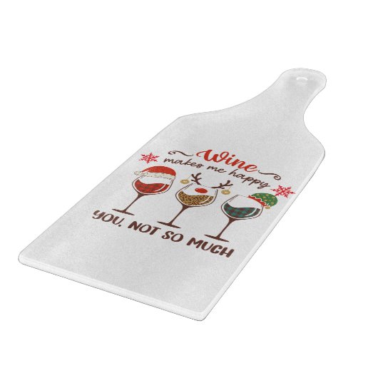 Wein macht mich glücklich schneidebrett (Ecke)