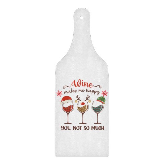 Wein macht mich glücklich schneidebrett (Vorderseite)