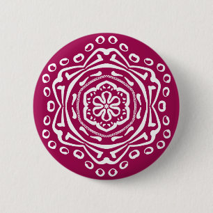 Wein Mandala Button