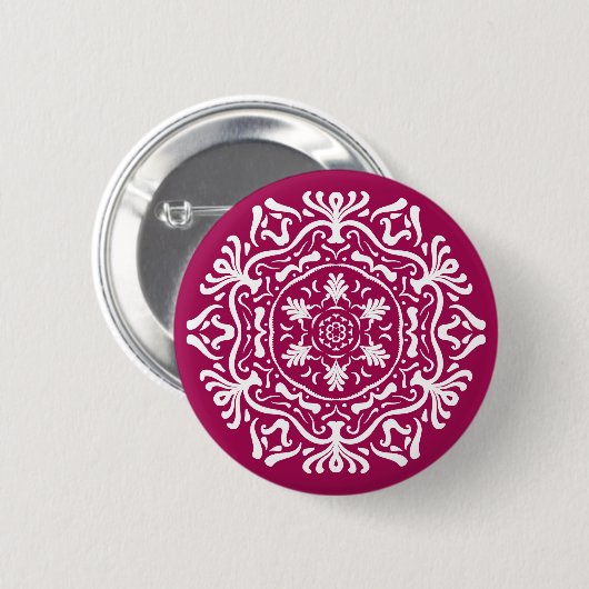 Wein Mandala Button (Vorne & Hinten)