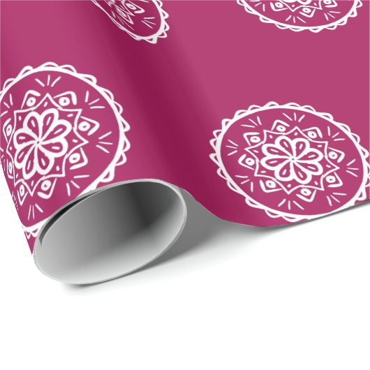 Wein Mandala Geschenkpapier (Rolleneckpunkt)