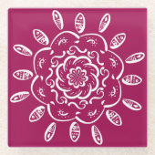 Wein Mandala Glasuntersetzer (Vorderseite)