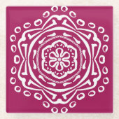 Wein Mandala Glasuntersetzer (Vorderseite)