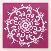 Wein Mandala Glasuntersetzer (Vorderseite)