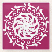 Wein Mandala Glasuntersetzer (Vorderseite)