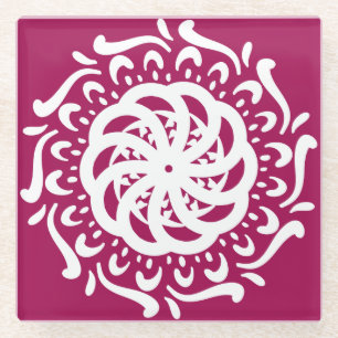 Wein Mandala Glasuntersetzer