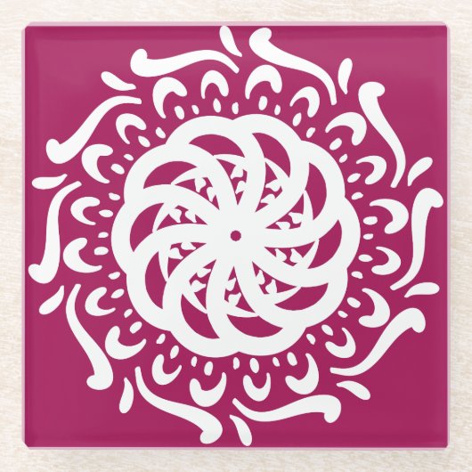 Wein Mandala Glasuntersetzer (Vorderseite)