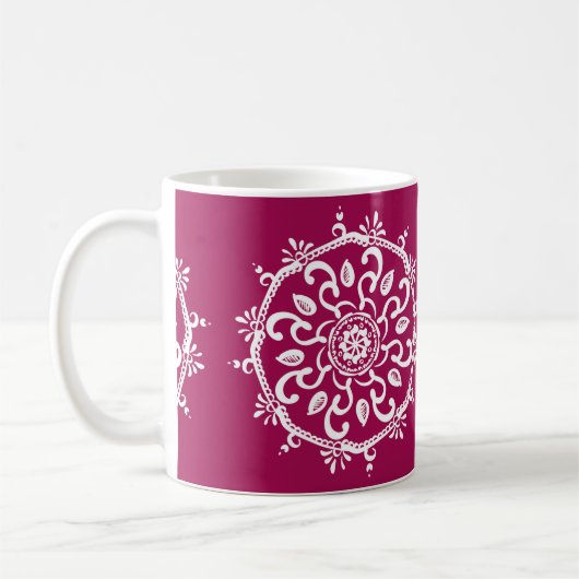 Wein Mandala Kaffeetasse (Links)