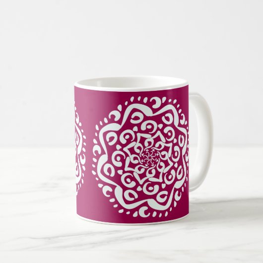 Wein Mandala Kaffeetasse (VorderseiteRechts)
