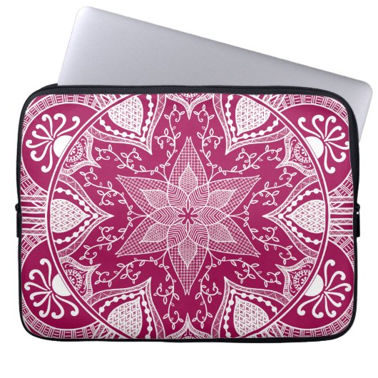 Wein Mandala Laptopschutzhülle (Vorderseite)