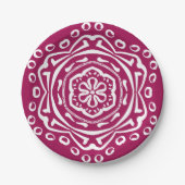 Wein Mandala Pappteller (Vorderseite)