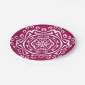 Wein Mandala Pappteller (Schrägansicht)