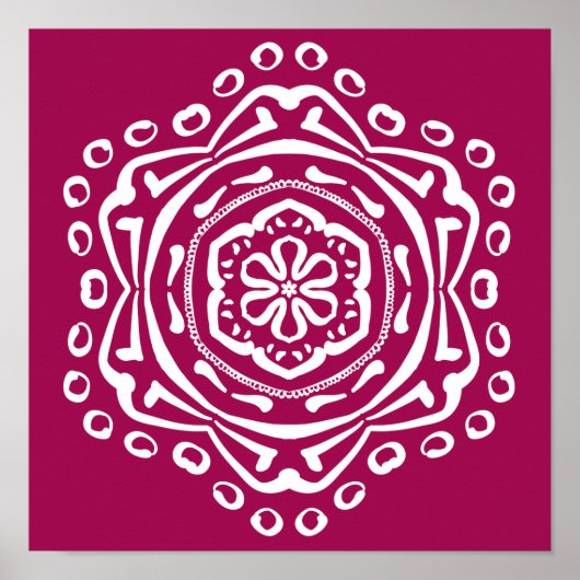 Wein Mandala Poster (Vorne)