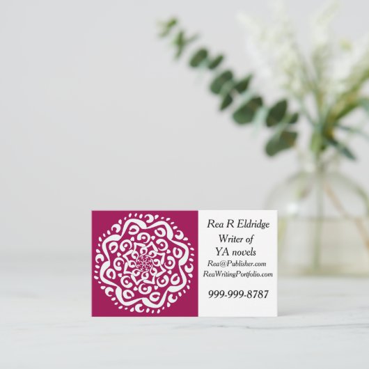 Wein Mandala Visitenkarte (Stehend Vorderseite)