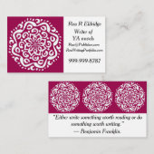 Wein Mandala Visitenkarte (Vorne/Hinten)