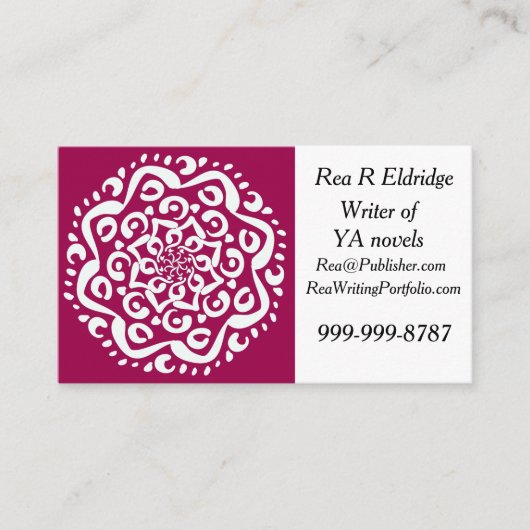 Wein Mandala Visitenkarte (Vorderseite)