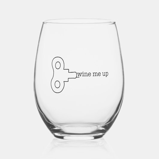 Wein Me Up Stemless Weinglas Ohne Stiel (Vorderseite)