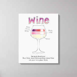 WEIN, MEHR WEIN, NOCH MEHR WEIN LEINWANDDRUCK