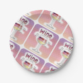 WEIN, MEHR WEIN, NOCH MEHR WEIN PAPPTELLER (Vorderseite)