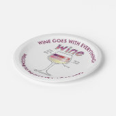 WEIN, MEHR WEIN, SOGAR NOCH MEHR WEIN PAPPTELLER (Schrägansicht)