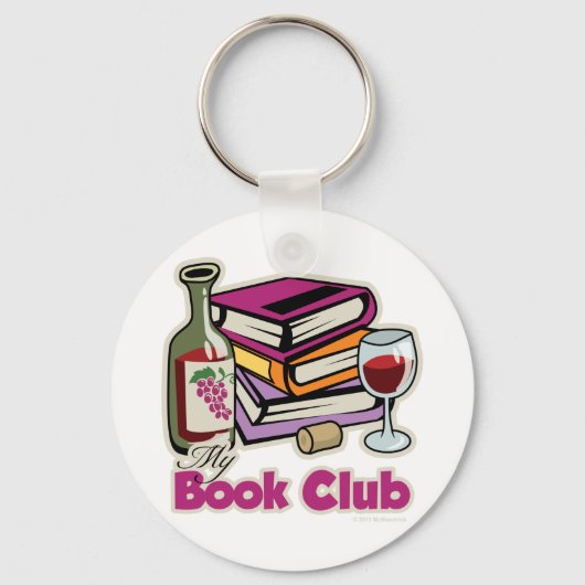 Wein: Mein Buchklub Schlüsselanhänger (Vorderseite)
