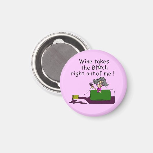 Wein mellows Me Magnet (Vorderseite/Rückseite)