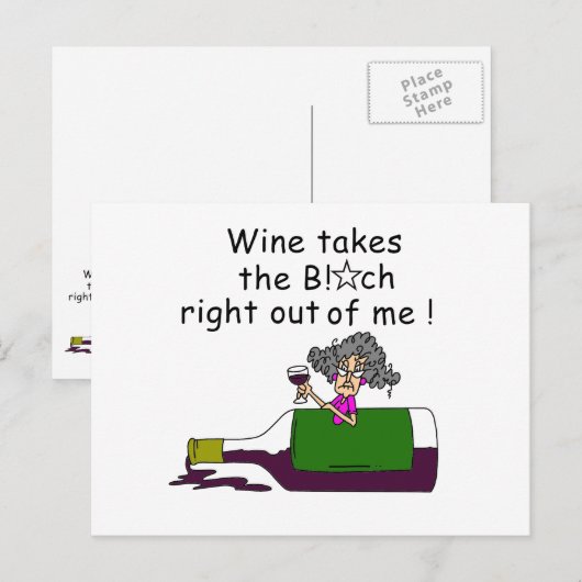 Wein mellows Me Postkarte (Vorne/Hinten)