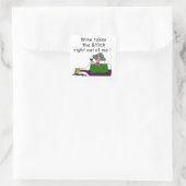 Wein mellows Me Quadratischer Aufkleber (Tasche)