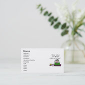 Wein mellows Me Visitenkarte (Stehend Vorderseite)