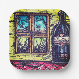 Wein mit Aussicht Pappteller