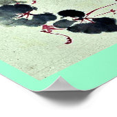 Wein mit Blüten Ukiyo-e. Poster (Ecke)