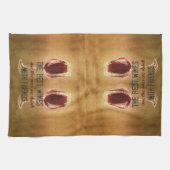 Wein mit Freund-Geschirrtüchern Handtuch (Horizontal)