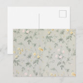 Wein mit gelben und rosa Blume Postkarte (Vorne/Hinten)