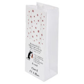 Wein mit Schokolade Funny verbinden Geschenktüte Für Weinflaschen (Vorderseite Schrägansicht)