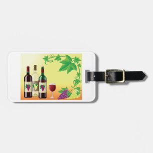 Wein mit Trauben Gepäckanhänger