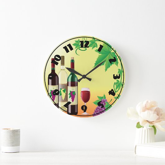 Wein mit Trauben Uhr