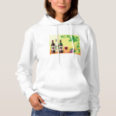 Wein mit Trauben Womens Hoodie (Vorderseite)