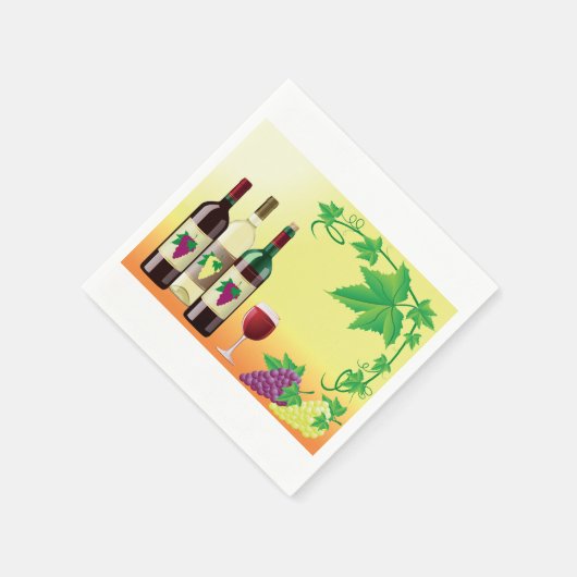 Wein mit Traubenpapier Napkins Serviette (Ecke)