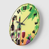 Wein mit Weintraube Uhr (Winkel)