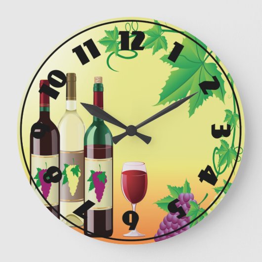 Wein mit Weintraube Uhr (Vorderseite)