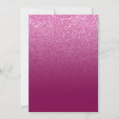 Wein Moderner Gradient 21. Geburtstag Einladung (Rückseite)
