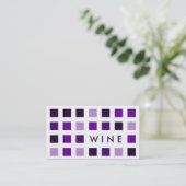 WEIN (Modquadrate) Visitenkarte (Stehend Vorderseite)
