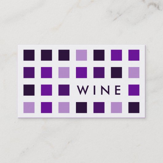 WEIN (Modquadrate) Visitenkarte (Vorderseite)