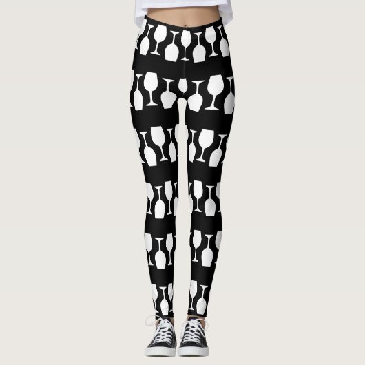 Wein-Muster Leggings (Vorderseite)