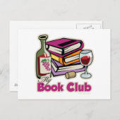 Wein: My Book Club Postkarte (Vorne/Hinten)