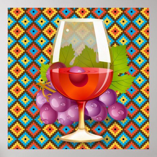 Wein n Trauben Poster (Vorne)