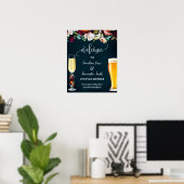 Wein Navy Blasen & Brauerein Willkommen Paare Hoch Poster (Heimbüro)