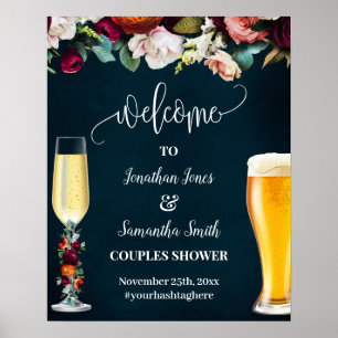 Wein Navy Blasen & Brauerein Willkommen Paare Hoch Poster