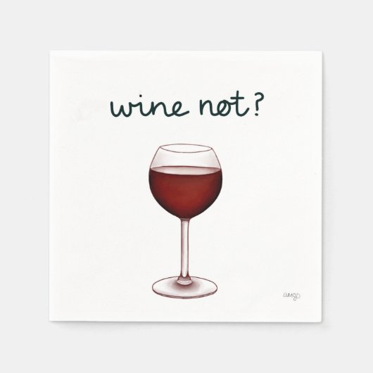 Wein Nicht Cocktail Serviette (Vorderseite)